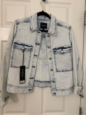 Liverpool Light Acid-Wash Blue Denim Jacket